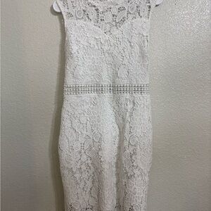 Elegant White Lace Dress